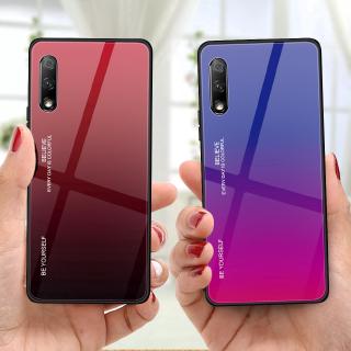 Ốp điện thoại mặt kính phối màu sang trọng cho Huawei Honor 9X Pro 8X Mate 30 Lite Nova 5i Pro 3E P