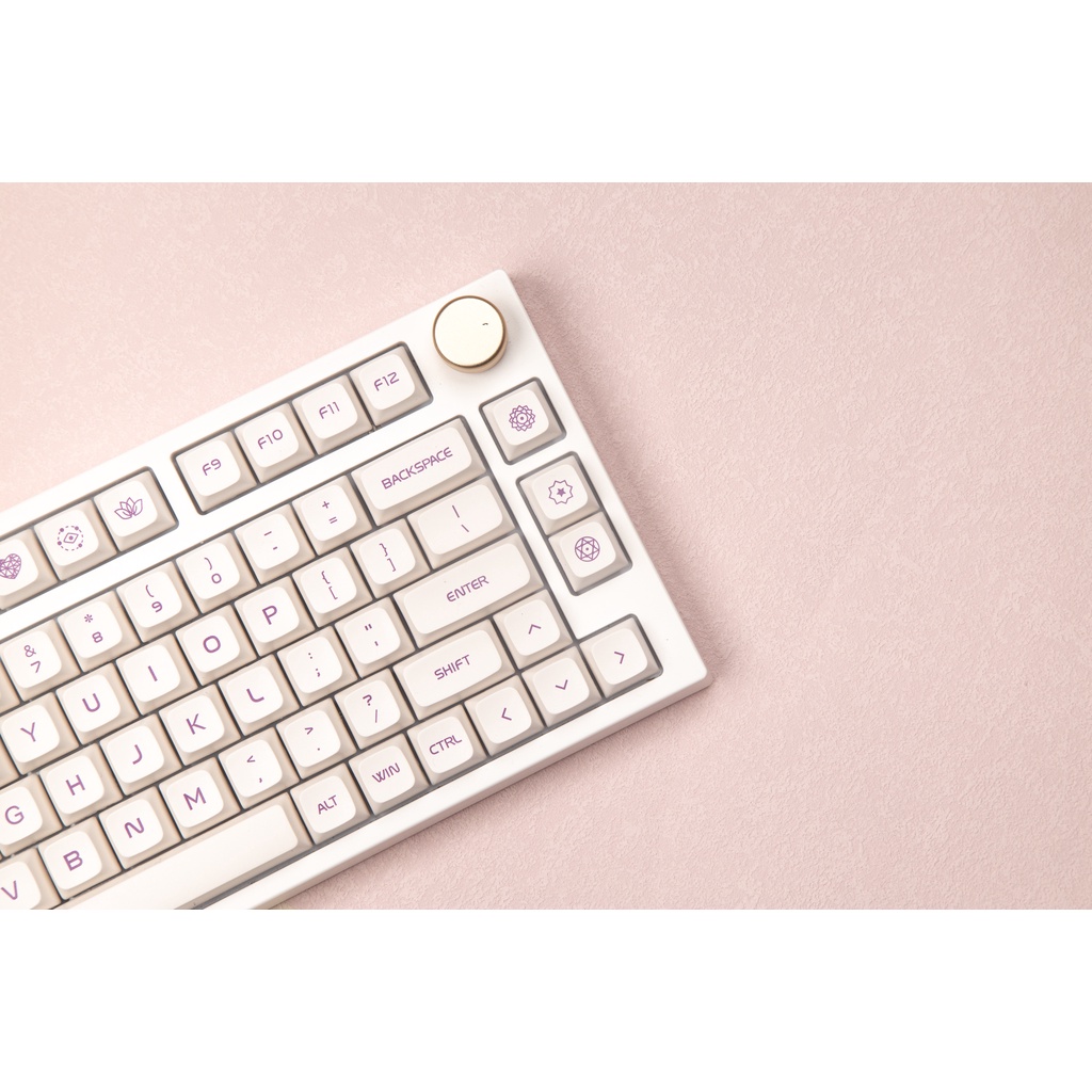 GMK Milk Purple keycaps, 132 phím keycaps XDA Cấu hình DYE-SUB Cá nhân hóa GMK Keycaps dành cho bàn phím cơ