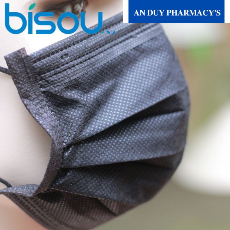 01 hộp Khẩu trang Y tế 4 lớp BISOU màu đen | BigBuy360 - bigbuy360.vn