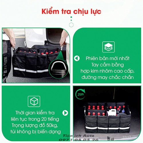 Thùng đựng đồ đa năng vải dù Oxford 1680D cao cấp xếp gọn, gấp gọn - Nhập khẩu chính hãng | tienich_auto