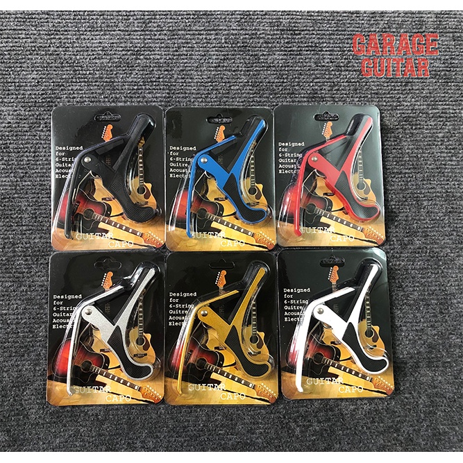 Kẹp capo nhiều màu làm bằng nhựa dành cho mọi loại đàn guitar - giá rẻ nhiều màu Garage Guitar