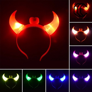 ♋băng đô cài tóc hình sừng kì lân có đèn led