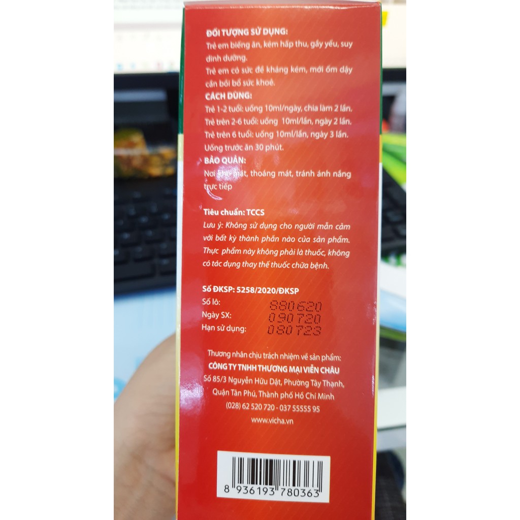 Siro ăn ngon sâm yến sào Babykids, giúp bé ăn ngon, tăng hấp thu, tiêu hóa tốt