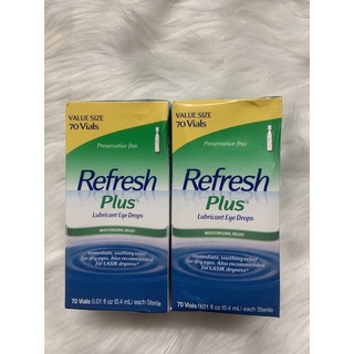 Nước nhỏ mắt nhân tạo Refresh Plus Lubricant eye Drops hộp 70 ống Vials