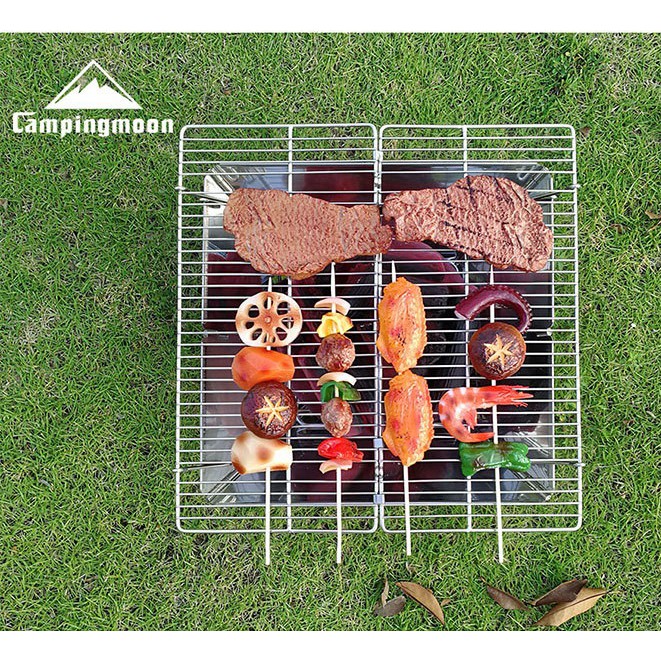 Bếp nướng BBQ bếp nướng than hoa Campingmoon - Bếp nướng than inox 304 bếp nướng thịt lò nướng than hoa vt183