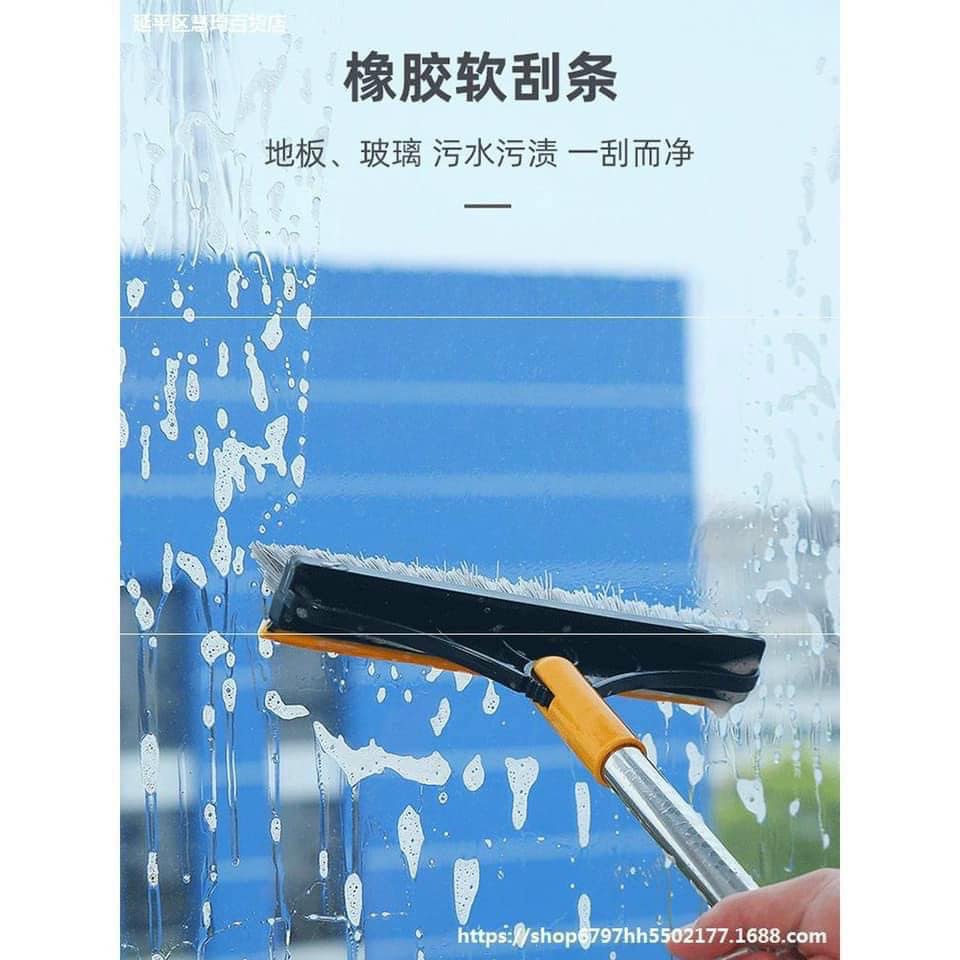 Chổi Chà Sàn Nhà Tắm Thông Minh Xanh Thiết Kế Đầu Gạt Nước Và Đầu Chổi Xoay 120 Độ Dọn Sạch Mọi Góc Bẩn