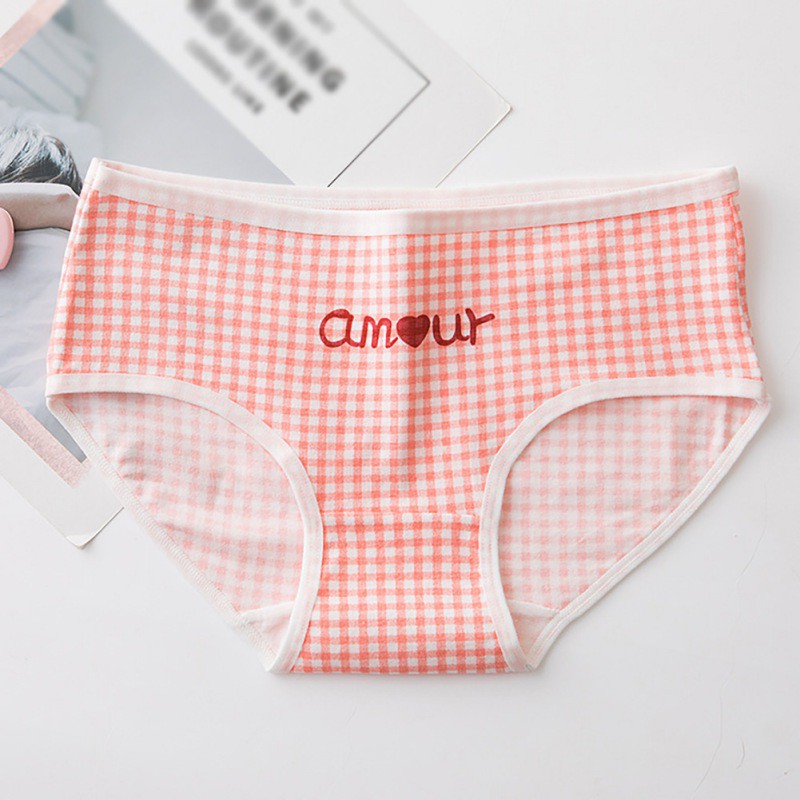 Quần lót cotton không đường may in họa tiết hoạt hình xinh xắn cho nữ