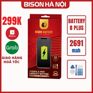 Pin iPhone 8 Plus dung lượng 2691mAh- Pin con trâu BISON chính hãng BH 12 tháng