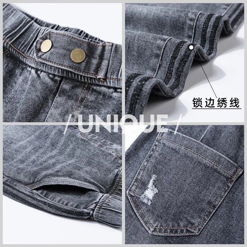 Quần Jeans Nữ Ống Rộng Lưng Cao Co Giãn Thời Trang Xuân Thu Mới