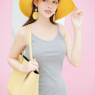 [THANH LÝ SHOP] Đầm thun maxi body xẻ tà