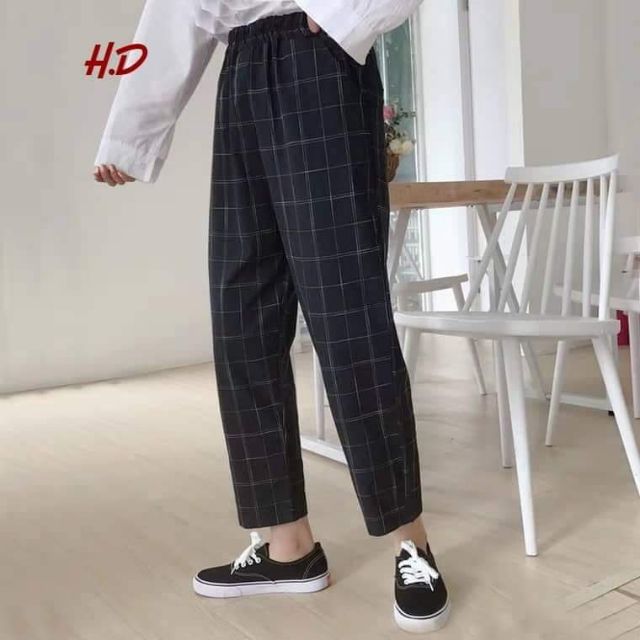 Quần bagy kẻ_HD05