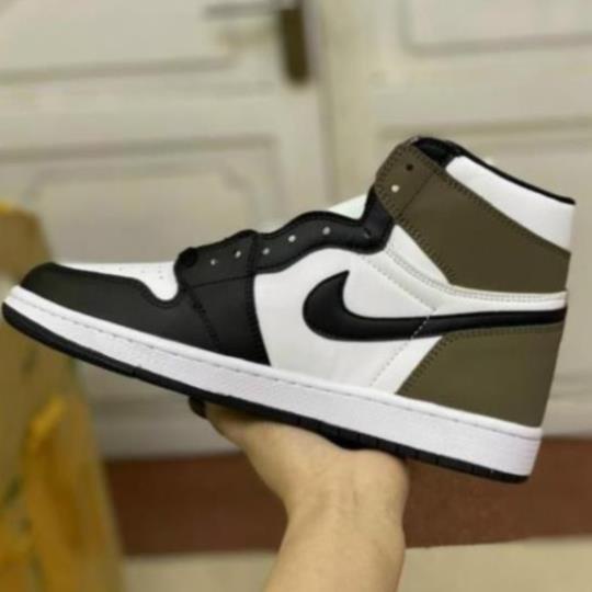 Giày thể thaoFREESHIP air Jordan 1 Nâu Cao Cổ nam nữ full box bill