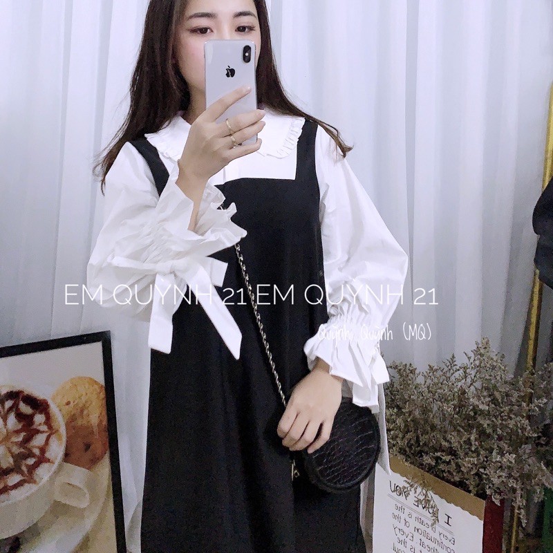 Đầm sơmi Tay nơ