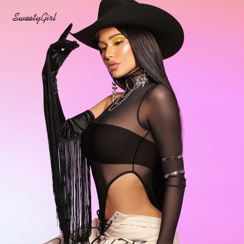 Áo Liền Quần Cổ Cao Tay Phồng Màu Đen Trơn Thời Trang 2022 Quyến Rũ Cho Nữ