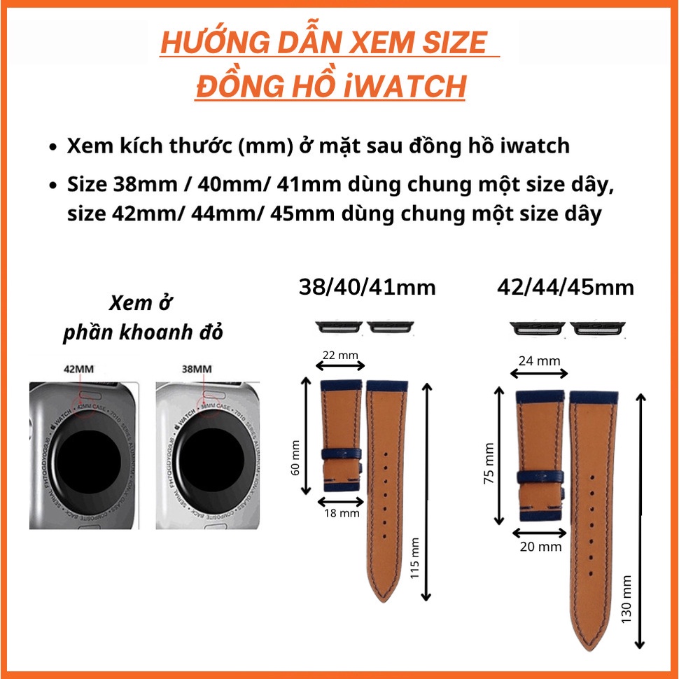 Dây da thủ công bản nhỏ Swift Nâu Vàng dành cho iWatch Series 1/2/3/4/5/6/7/SE, đồng hồ thông minh, đồng hồ cơ DDTC156