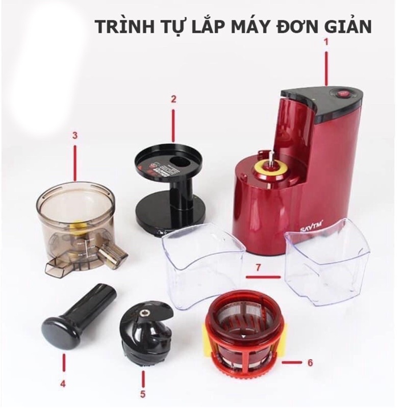 Máy ép trái cây, rau củ SAVTM ĐỜI MỜI NHẤT, cối xay hoa quả, công suất 150W dạng siêu bền [BH 1 ĐỔI 1