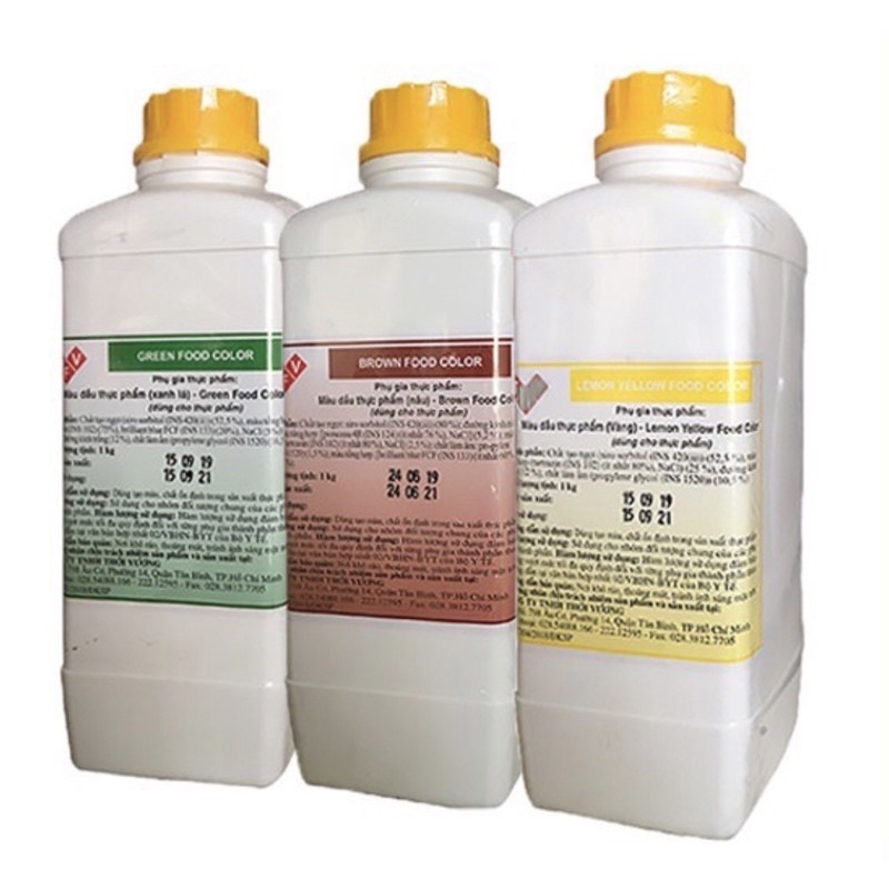 Màu Dầu Thực Phẩm Dạng Lỏng (Nước) Thới Vương TFV Chai 1kg