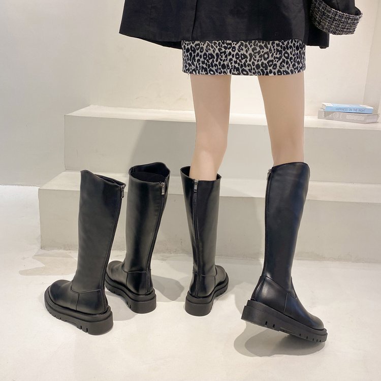 Giày bốt Martin mũi tròn phối khóa kéo thời trang cá tính cho nữ | BigBuy360 - bigbuy360.vn