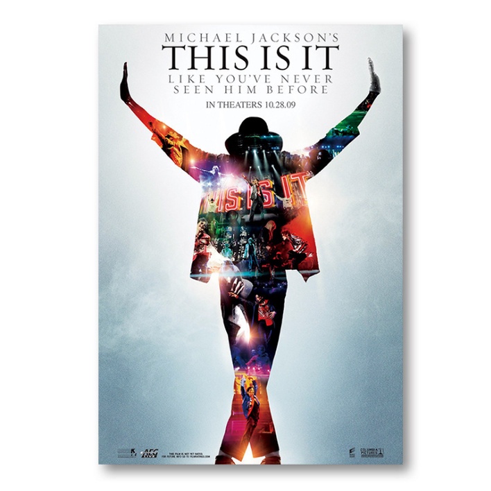 Poster Giấy Kraft Màu Vàng Và Trắng Dùng Để Trang Trí Quán Bar/Cafe/Michael Jackson