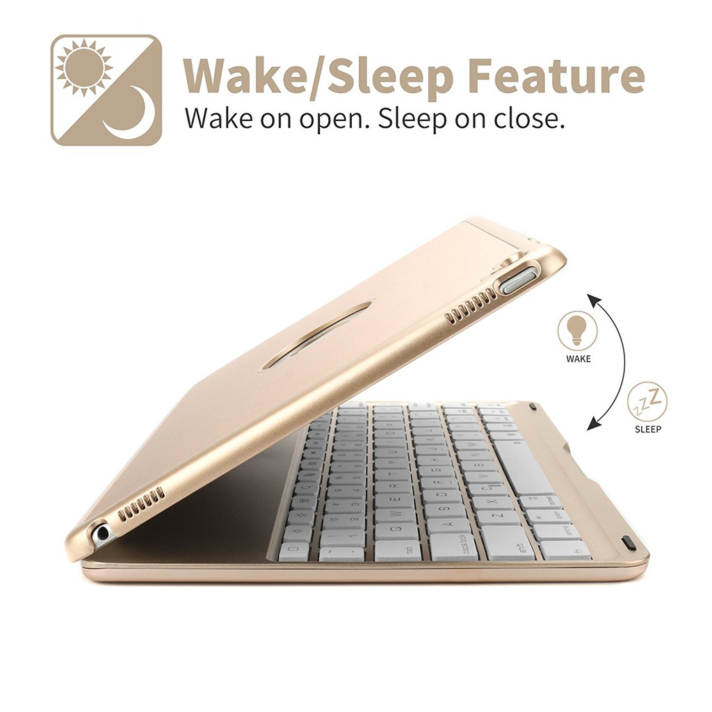 Bao da kiêm bàn phím Bluetooth iPad Air 2 (Gold)