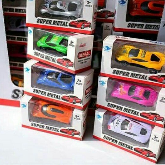 Set 10 xe đồ chơi kim loại mô hình vehicle tỉ lệ 1:64 dáng thể thao nét đẹp