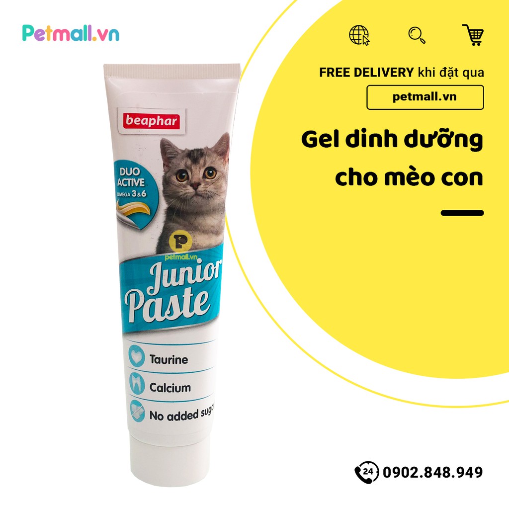 Gel dinh dưỡng cho mèo con Beaphar Junior Paste 100g