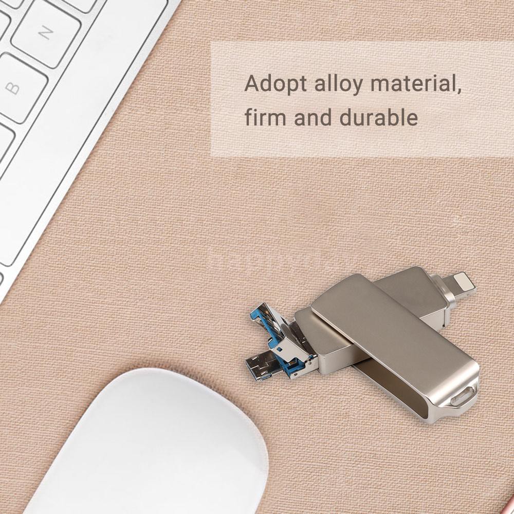 Usb 3 Trong 1 Lightning / Micro Usb / Usb 2.0 Cho Iphone Ipad Mini Memory Stick 16gb 32gb 64gb 128gb