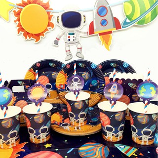 Space Astronaut Galaxy Trang trí tiệc chủ đề cho trẻ em Trang trí sự kiện lễ hội sinh nhật
