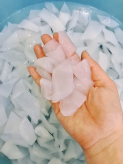 Thạch dừa thô dạng miếng