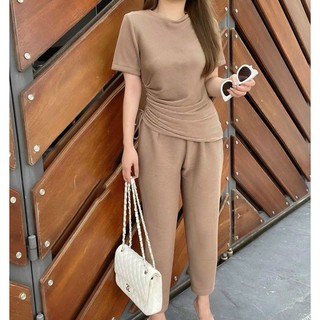 sét bộ thun gân rút eo,thời trang trẻ