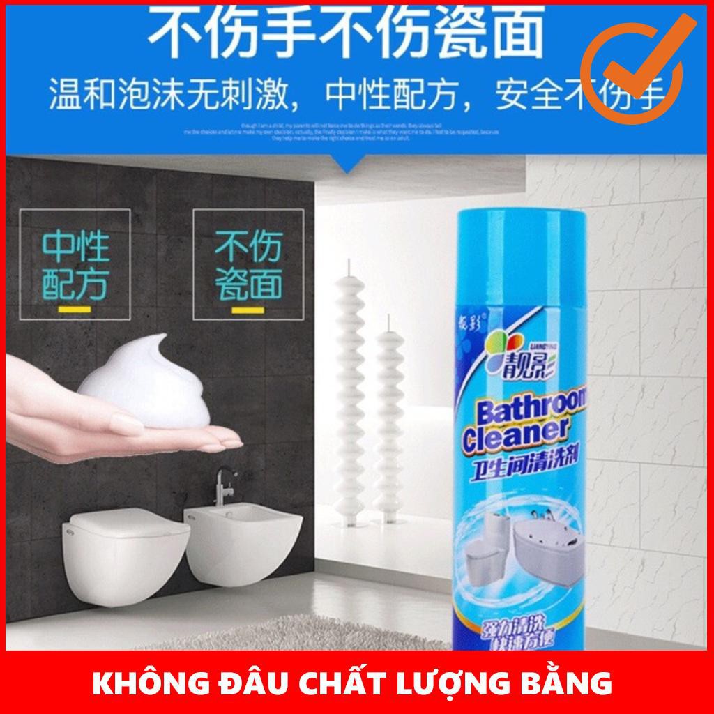 Thiết bị vệ sinh nhà tắm - Bình xịt bọt tuyết phân tử nano bạc đánh bật những vết bẩn cứng đầu ở nhà tắm, bồn cầu,..