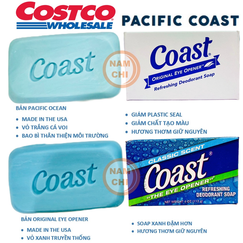 [MẪU MỚI] [LẺ 1 CỤC] Xà Bông Coast Chính Hãng Thị Trường Mỹ 113G Chuẩn Made In The USA