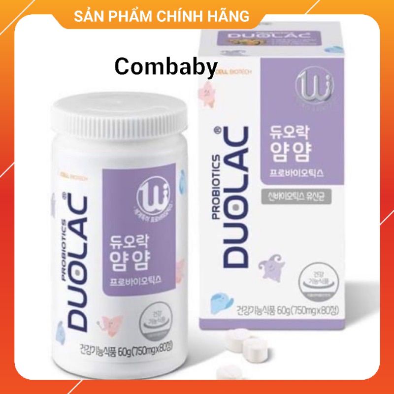 Men vi sinh Doulac màu tím hình gấu nội địa Hàn quốc