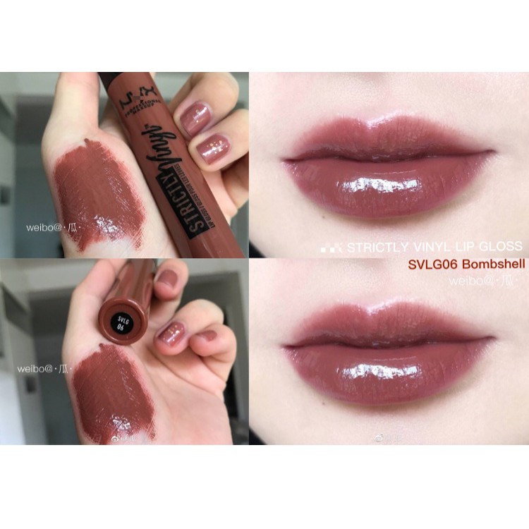 Son bóng NYX Strictly Vinyl Lip Gloss nhiều màu SVLG06 SVLG07 SVLG01