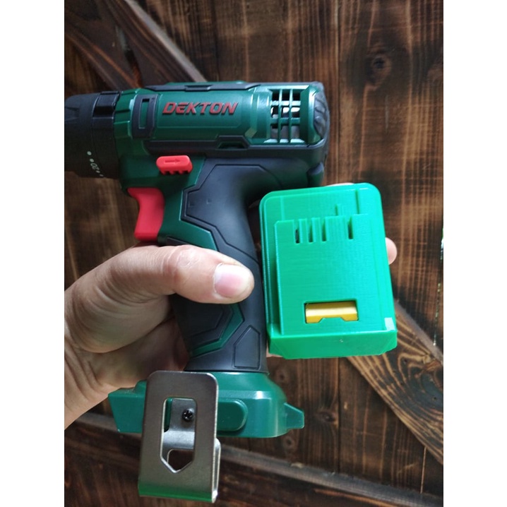 Đế chuyển cho máy Dekton D21 dùng pin Dewalt HÌNH ẢNH THỰC TẾ
