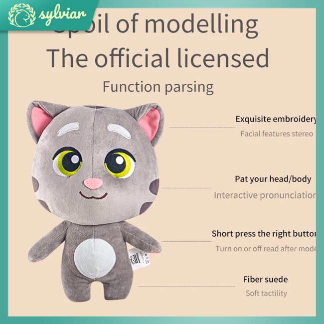 Thú Nhồi Bông Hình Mèo Tom Angela Phát Ra Giọng Nói Thông Minh 28cm