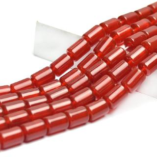 Chuỗi 32 hạt đá mã não đỏ tự nhiên 12x8mm