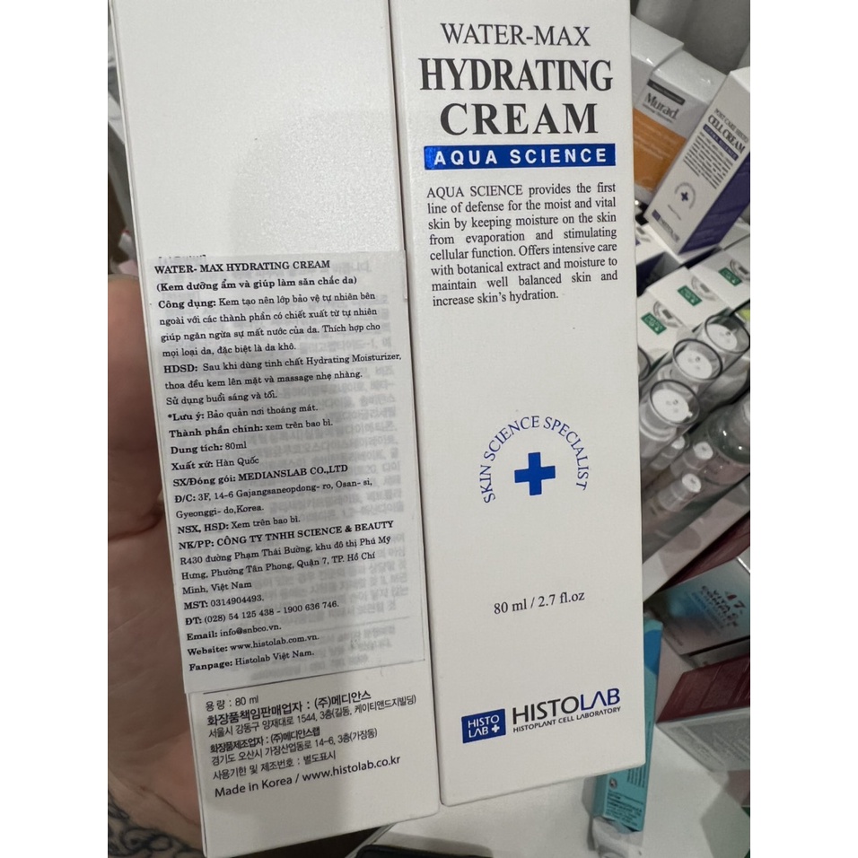 KEM DƯỠNG ẨM TỐI ƯU WATER MAX HYDRATING CREAM HISTOLAB