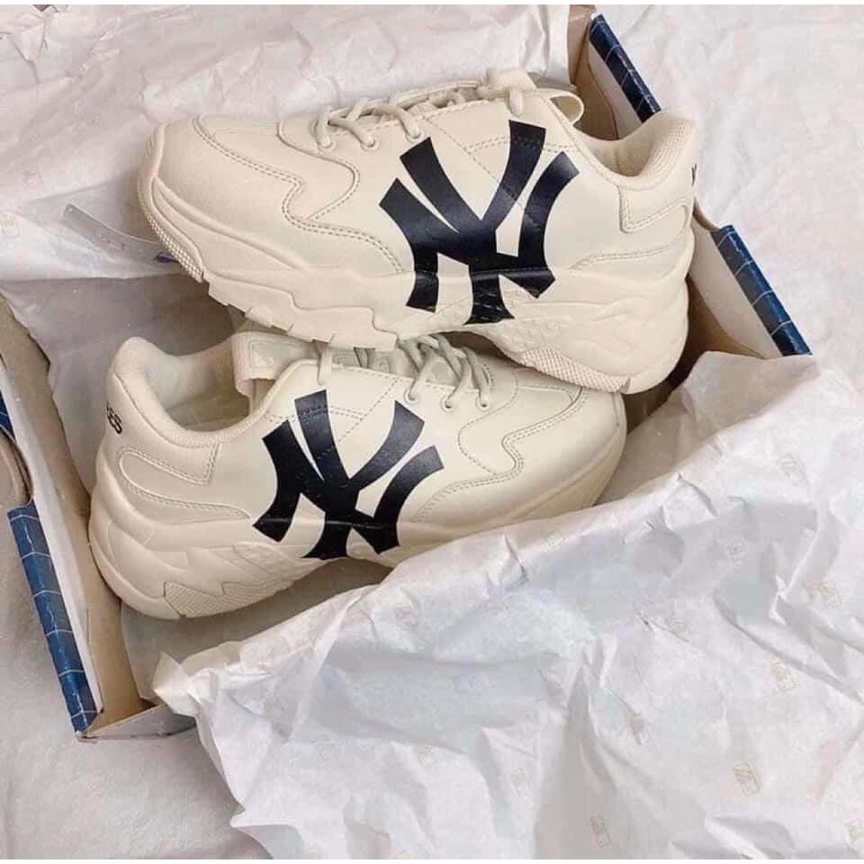 Giày SNEAKER_MLB Chunky NY, logo đen classic, full túi, box + bill