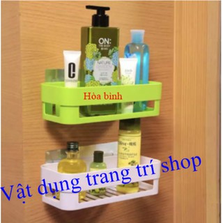 [HÀNG LOẠI TỐT] khay kệ chữ nhật gắn tường để đồ phòng tắm-không cần khoan tường [DÁN CỰC CHẮC]