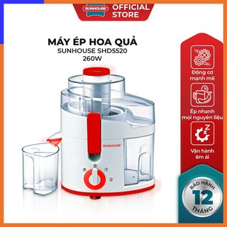 Máy, Ép Trái Cây, Máy Ép Hoa Quả Sunhouse SHD5520 động cơ mạnh mẽ giữ trọn hương vị thực phẩm.