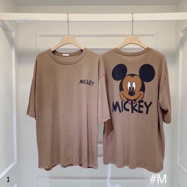 Áo Thun Form Rộng In Hình Mickey Siêu Đáng Yêu TTSL0244