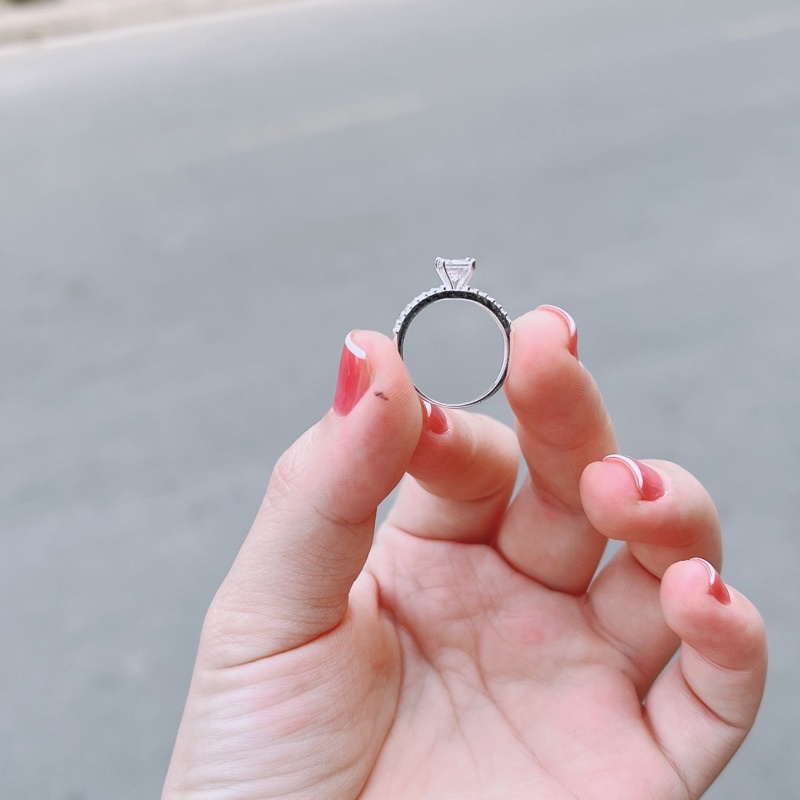 Nhẫn bạc nữ DaLiA Jewelry nhẫn bạc đính đá bạc 925 sáng đẹp