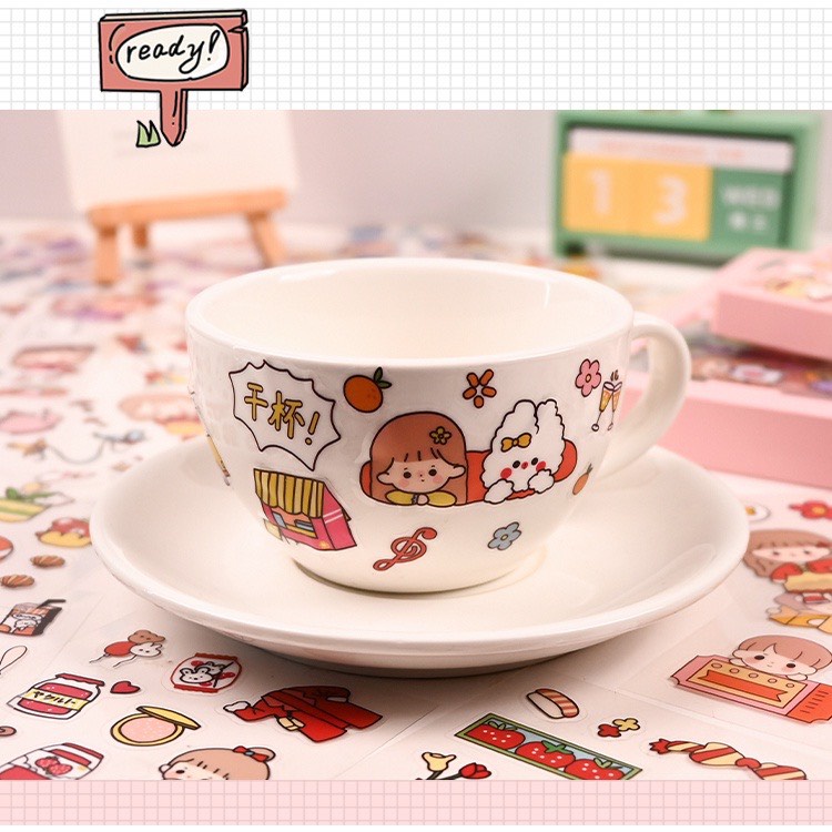 Set 100 Miếng Dán Sticker Telado Siêu Dễ Thương - Sticker dán điện thoại, sách vở, hộp bút (Wow)