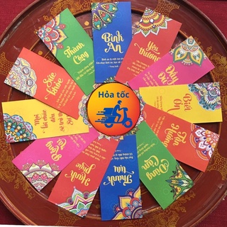 Lì xì tết Trong Suốt - Phong bao Lì Xì Mandala Chất Lượng Cao: Sang Trọng, Tinh Tế, Lời chúc Trí Tuệ & Yêu Thươn