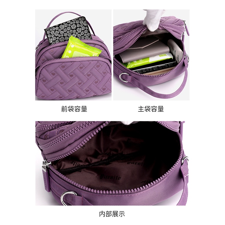 Túi Xách Siêu Nhẹ Nhiều Ngăn Thêu Họa Tiết Phong Cách Mới Cho Nữ