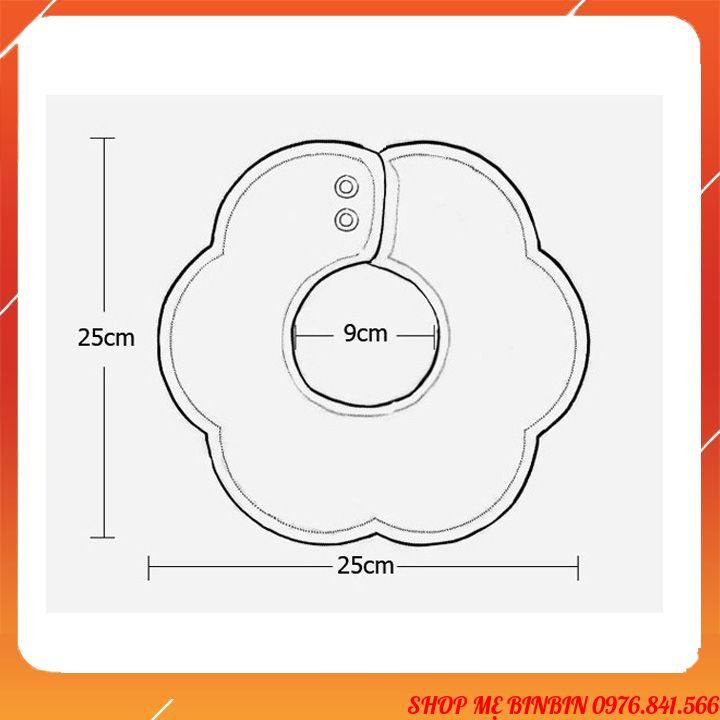 Yếm tròn xoay 360 độ dùng được 2 mặt chất liệu xô 8 lớp siêu thấm hút giữ vệ sinh sạch sẽ cho bé