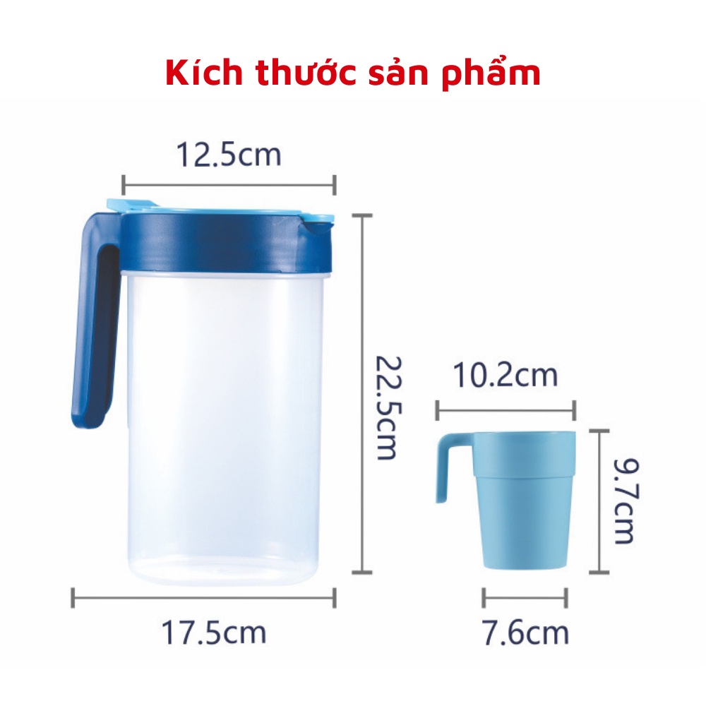 Set bình nước kèm cốc tiện lợi tinh tế đựng được nước nóng, lạnh