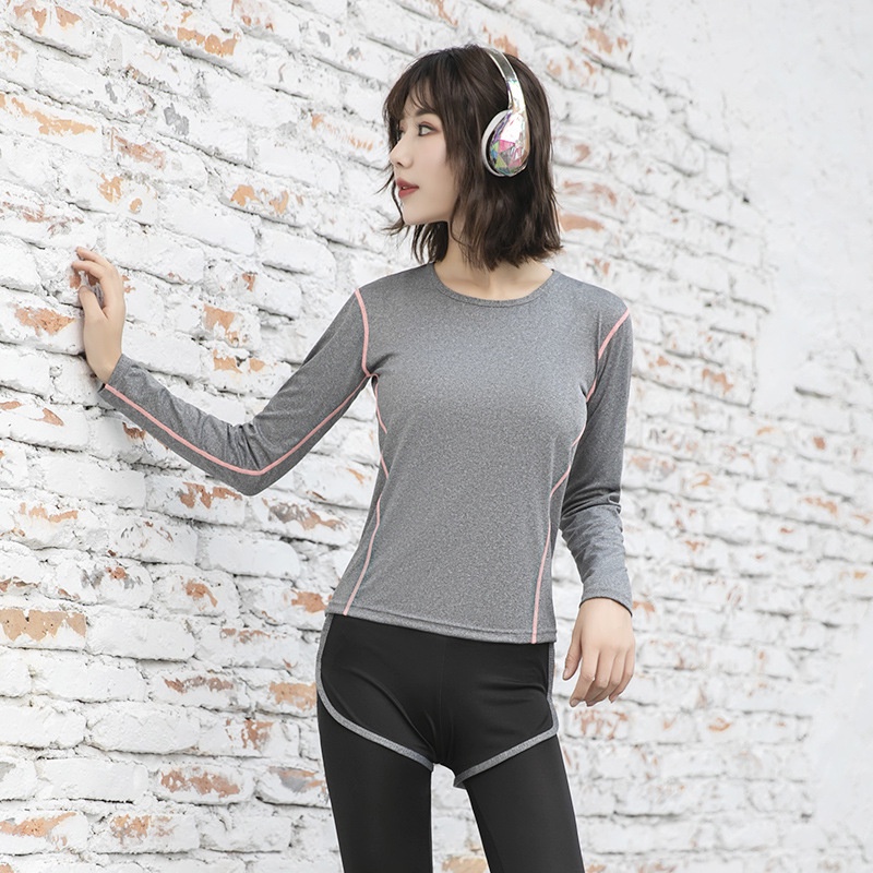 Áo tập yoga, áo tập gym dài tay, co giãn ôm body