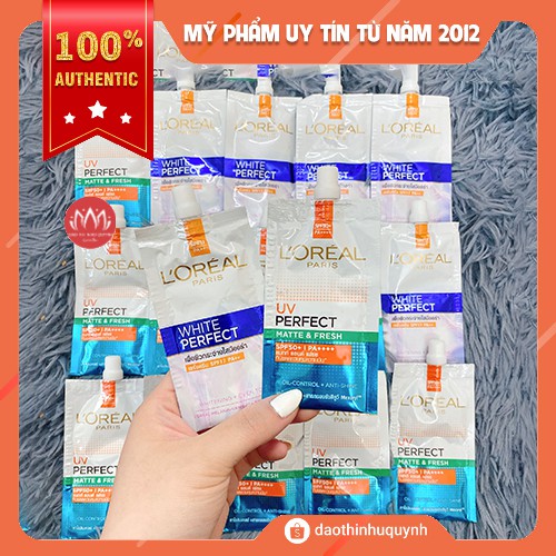 Kem Chống Nắng L'Oreal Paris UV Perfect SPF50+ Perfect Matte & Fresh Loreal Gói 7ml